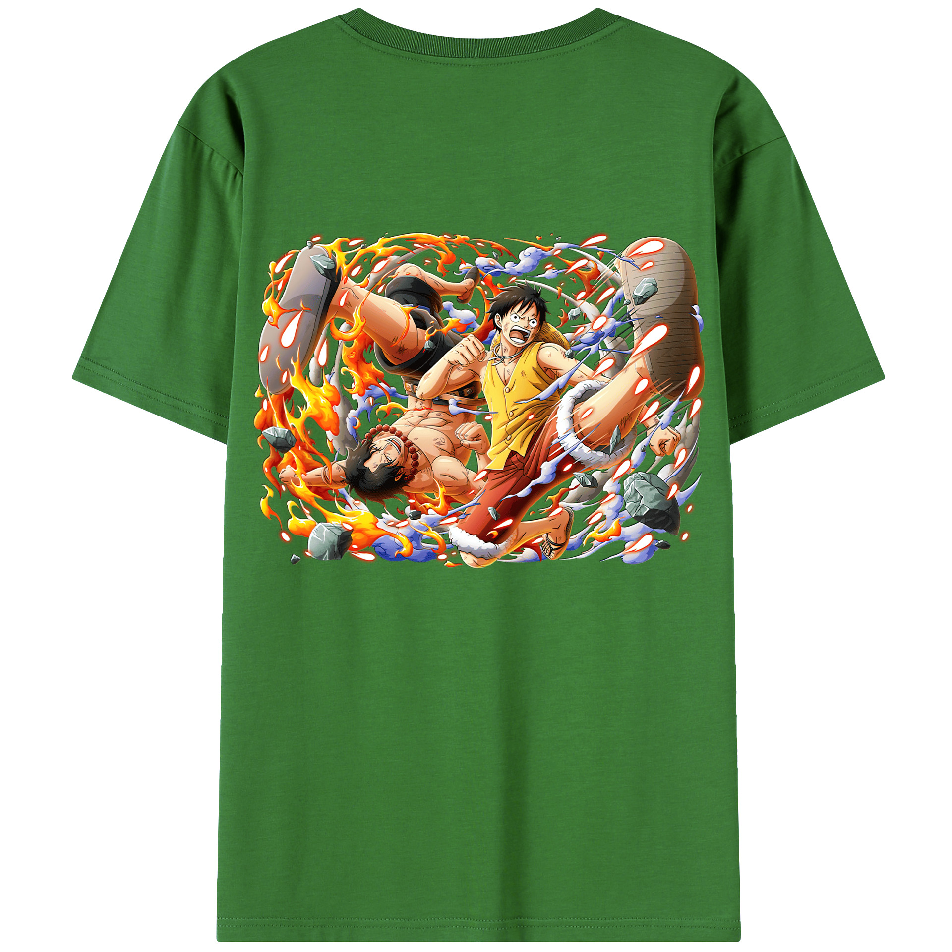 ワンピース モンキー・D・ルフィ ONE PIECE Monkey D. Luffy レディース半袖Tシャツ(バックプリント)